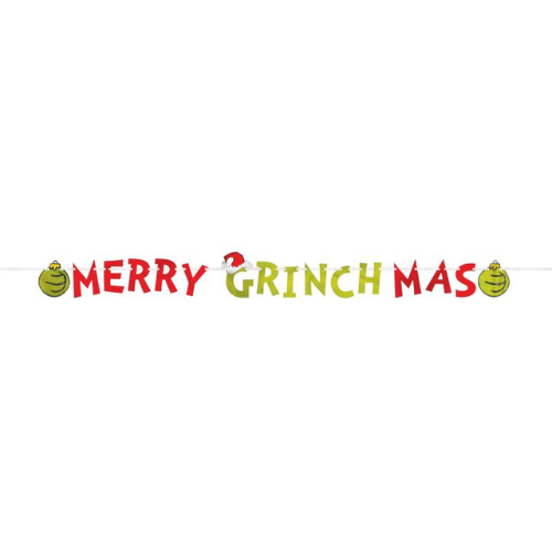 Merry Grinchmas Foil Letter Banner