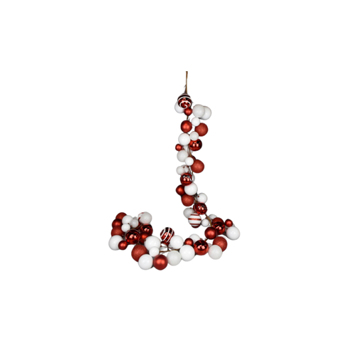 Red White Bauble Garland