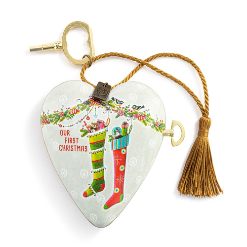 Demdaco Art Heart | First Christmas
