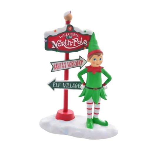 North Pole Elf Sign