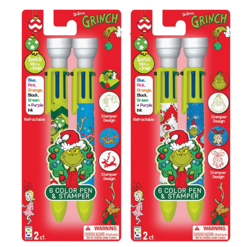 Dr Seuss | Grinch 6 Colour Pen 2 Pk
