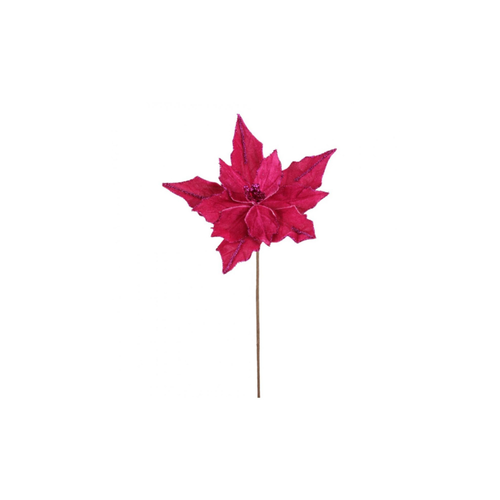 Hot Pink Poinsettia Stem