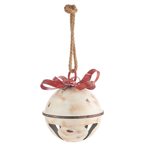 Raz | Heartfelt Holiday | Medium Glittered Jinglebell with Bow