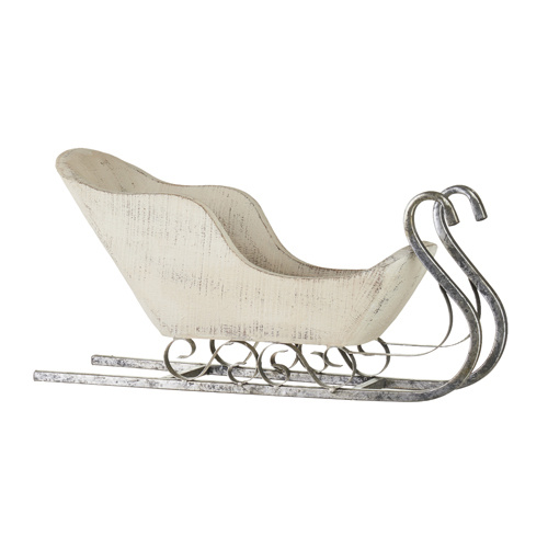 Raz | Natural Noel | Wooden Sleigh