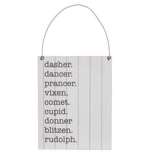 Raz | All is Calm | Reindeer Name Hanging Ornament
