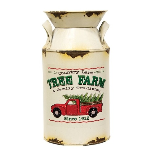 Rustic Tree Farm Milk Bucket