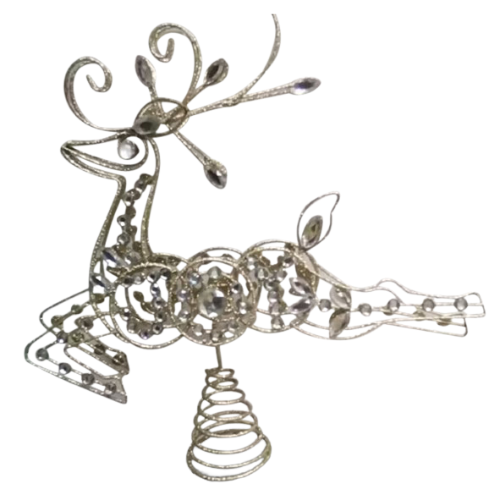 Silver Deer Tree Topper