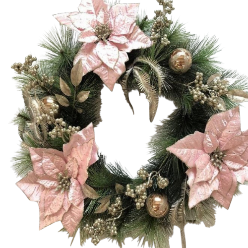 Pink Christmas Wreath 