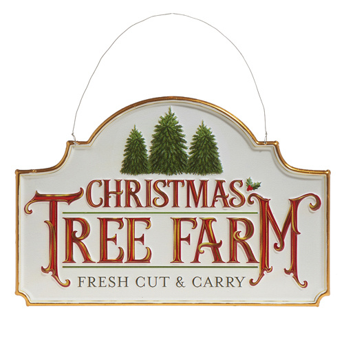 Raz | Sleigh Bells | Christmas Tree Farm Sign