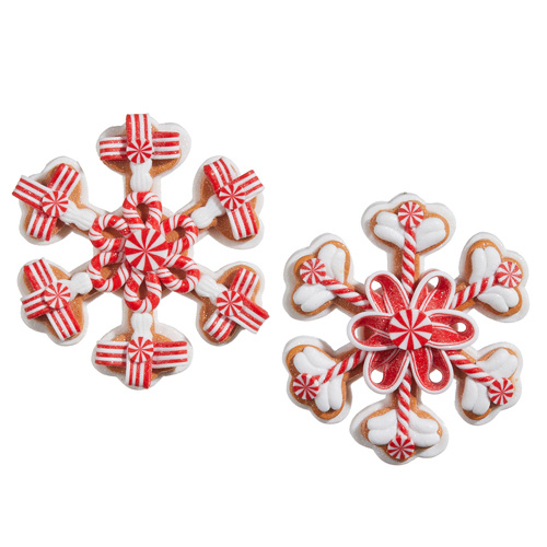 Raz | Jingle & Cocoa | Peppermint Snowflake Ornament