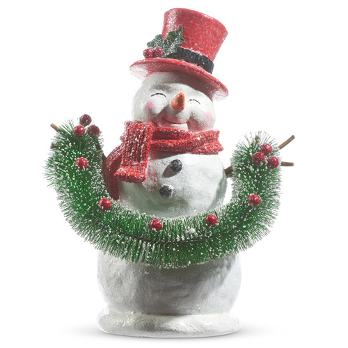 Raz | Vintage Farmhouse | Snowman with Garland