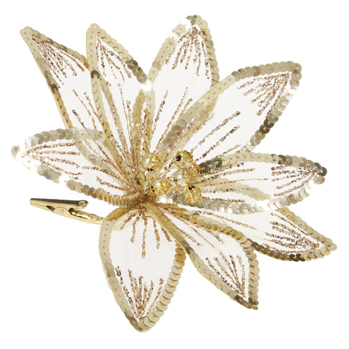 Raz | Holiday Cheers | Gold Poinsettia