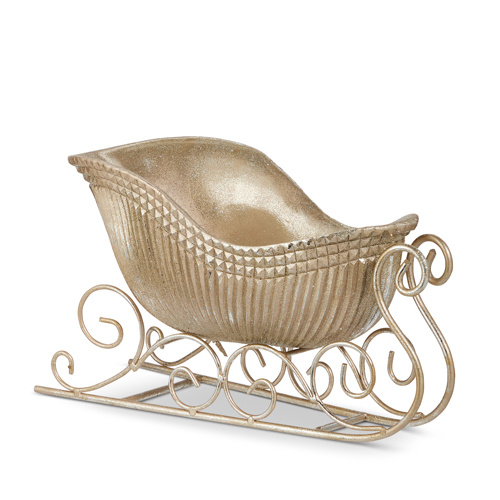 Raz | Champagne Ribbed Sleigh