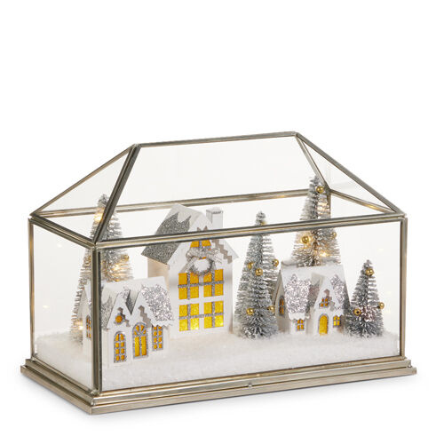 Snow Village Scene Terrarium