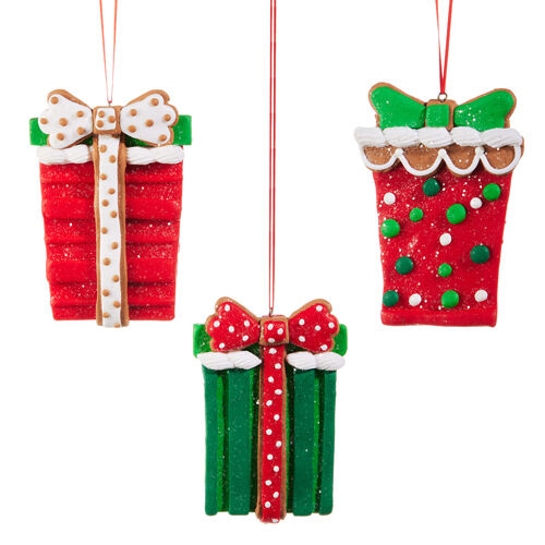 Gingerbread Presents Ornaments