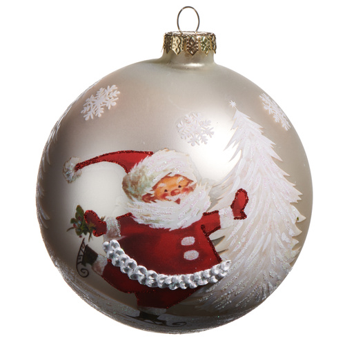 Santa Skating Bauble 