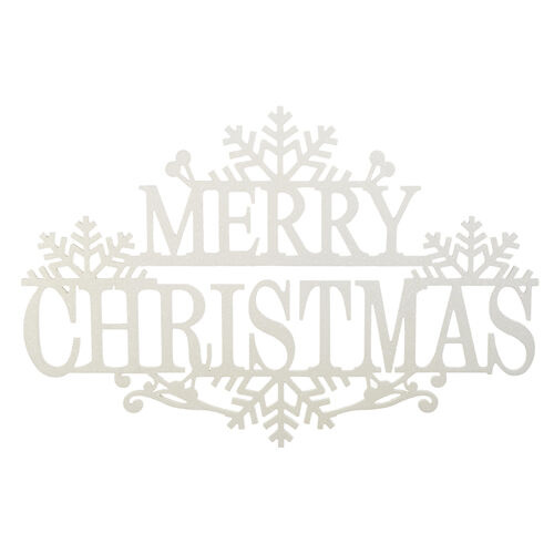 Merry Christmas Frosted Sign