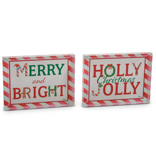 CandyCane Themed Greeting Blocks