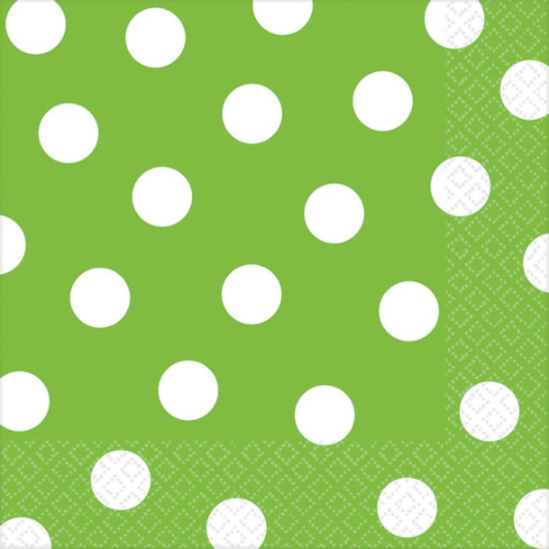 Green Polka Dot Napkins