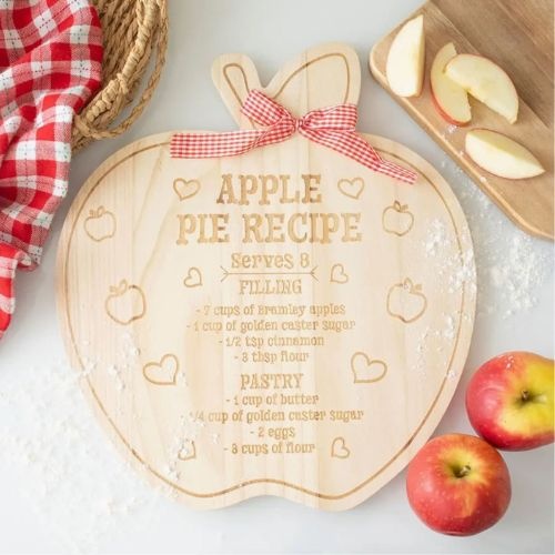 Apple Pie Recipe Serving Board
