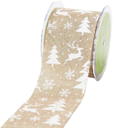 White Faux Jute Ribbon