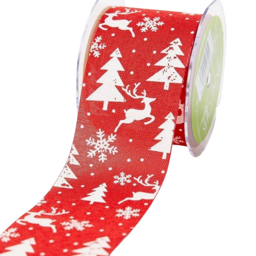 Red Faux Jute Ribbon