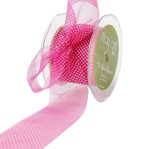 Fuschia Shimmer Sheer Ribbon