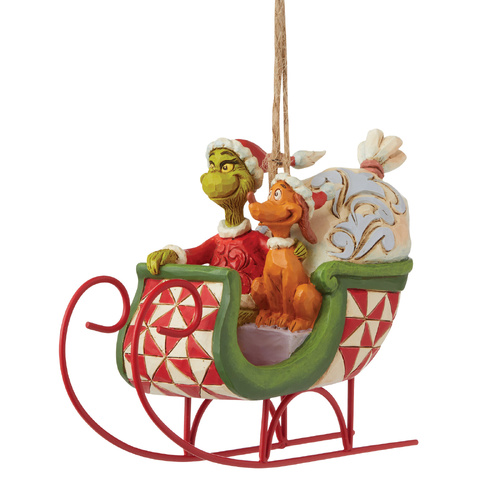 Grinch by Jim Shore | Grinch & Max in Sleigh