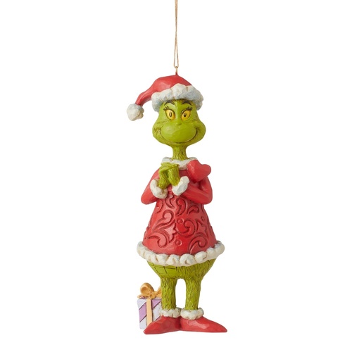 Grinch by Jim Shore | Grinch Blinking Heart Ornament