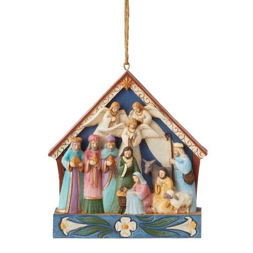 Nativity Stable Hanging Ornament