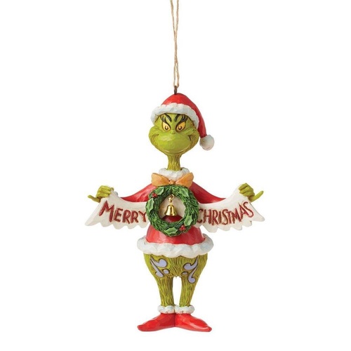Grinch by Jim Shore | Grinch w/ Merry Christmas Banner