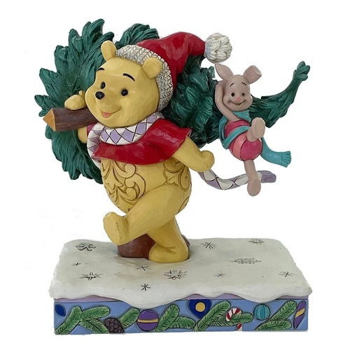 Pooh Carrying Christmas Tree