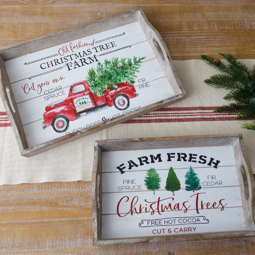 Tree Farm Serving Trays