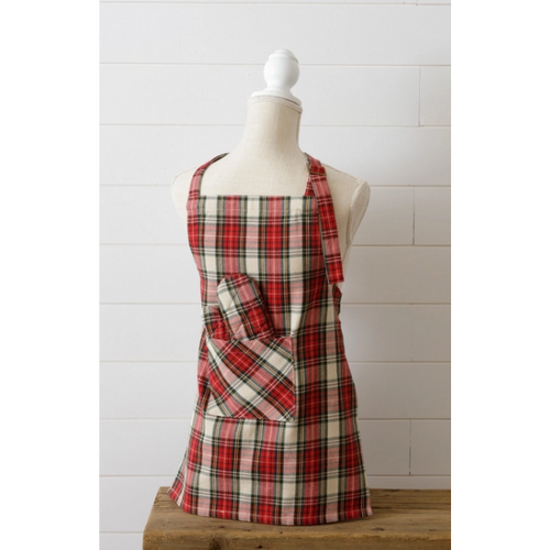 Childrens Tartan Apron Set
