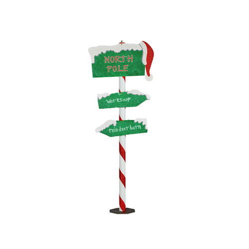 North Pole Street Sign
