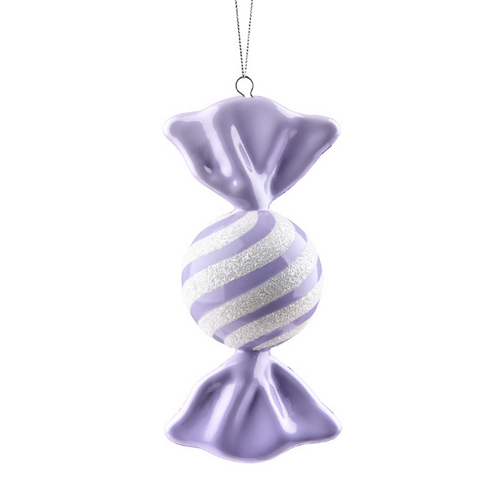 Purple & White Glitter Lolly