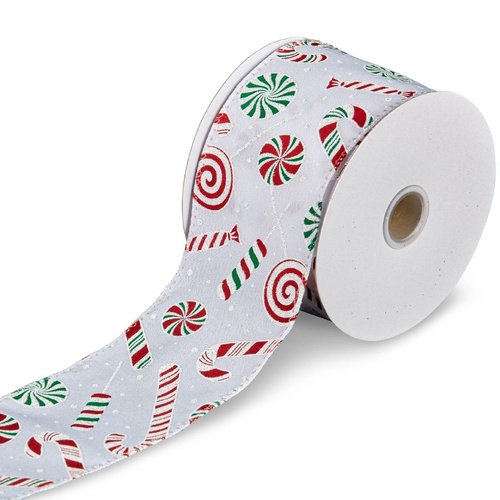 Christmas Ribbon with Candy Cane
