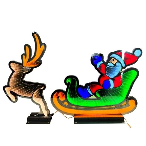 Miniature Santa in Sleigh | Infinity Light