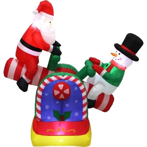 Santa & Snowman Seesaw | Inflatable