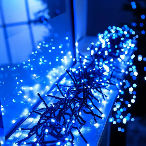500 Blue White LED Cluster Lights