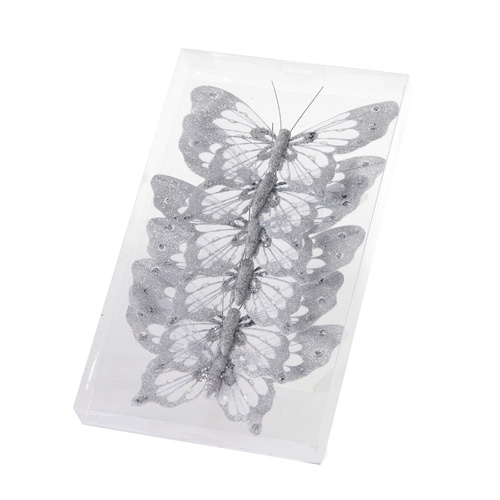 Holly & Ivy | Silver Butterfly Set