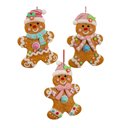 Pastel Gingerbread Man Ornaments
