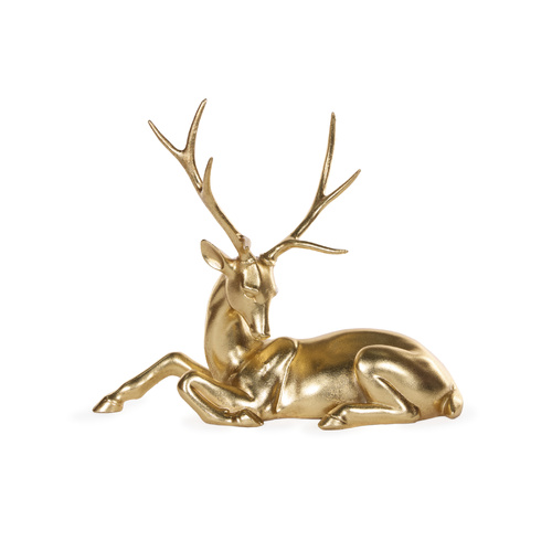 Gold Sitting Modern Deer