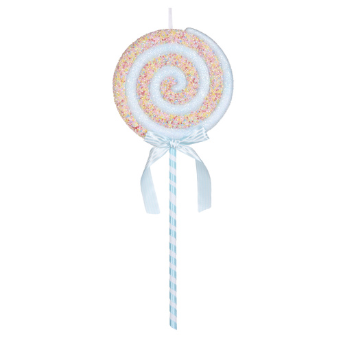 Holly & Ivy | Blue Sprinkles Swirl Lollipop