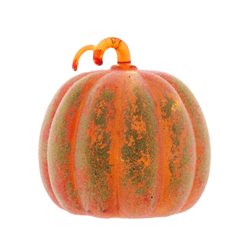 Holly & Ivy | Glass LED Pumpkin L