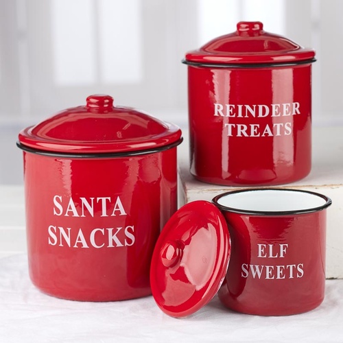 Christmas Snack Canister Set