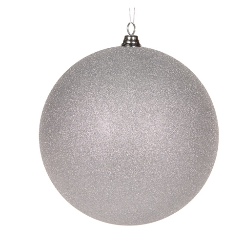 Silver Glitter Bauble
