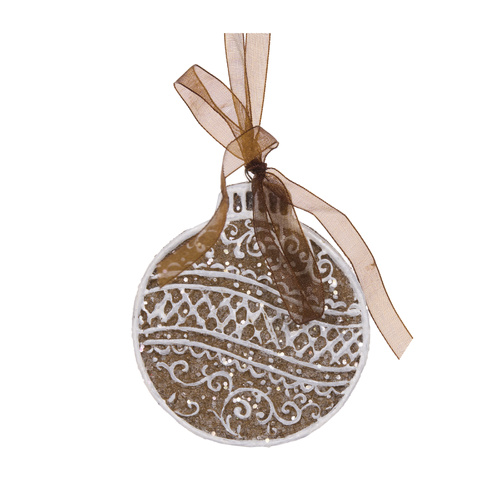 Piped Gingerbread Bauble Ornament