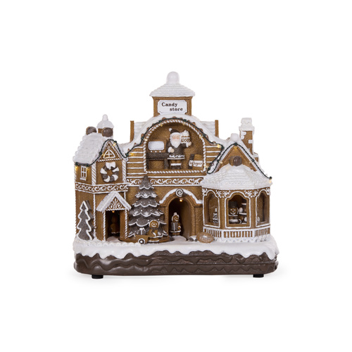 Piped LED Musical Gingerbread Tree