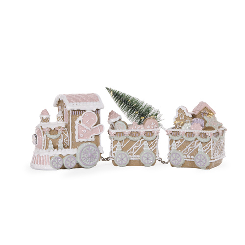 Holly & Ivy | Led Piped Gingerbread Train